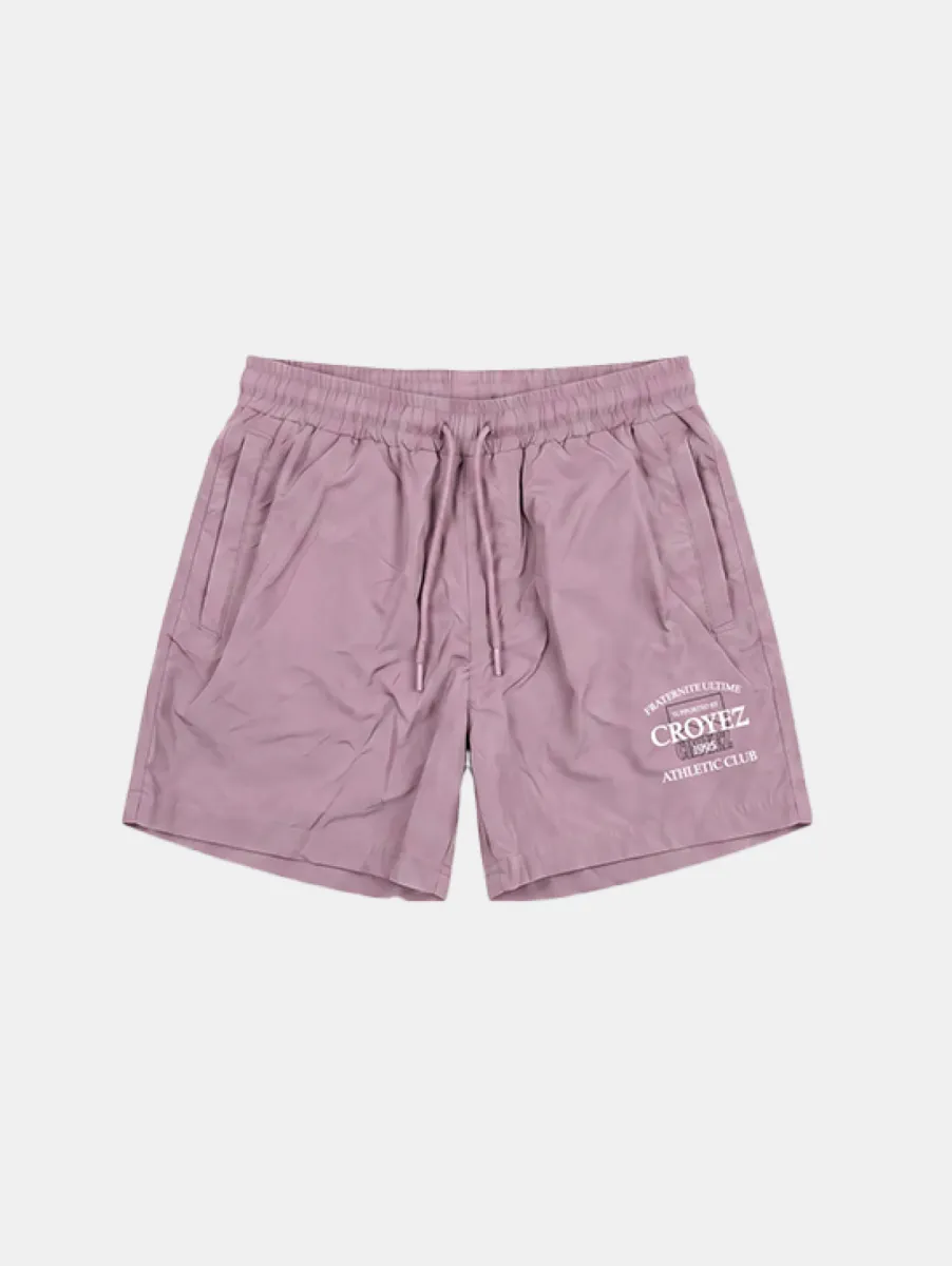 Croyez overlay fraternite swim shorts mauve