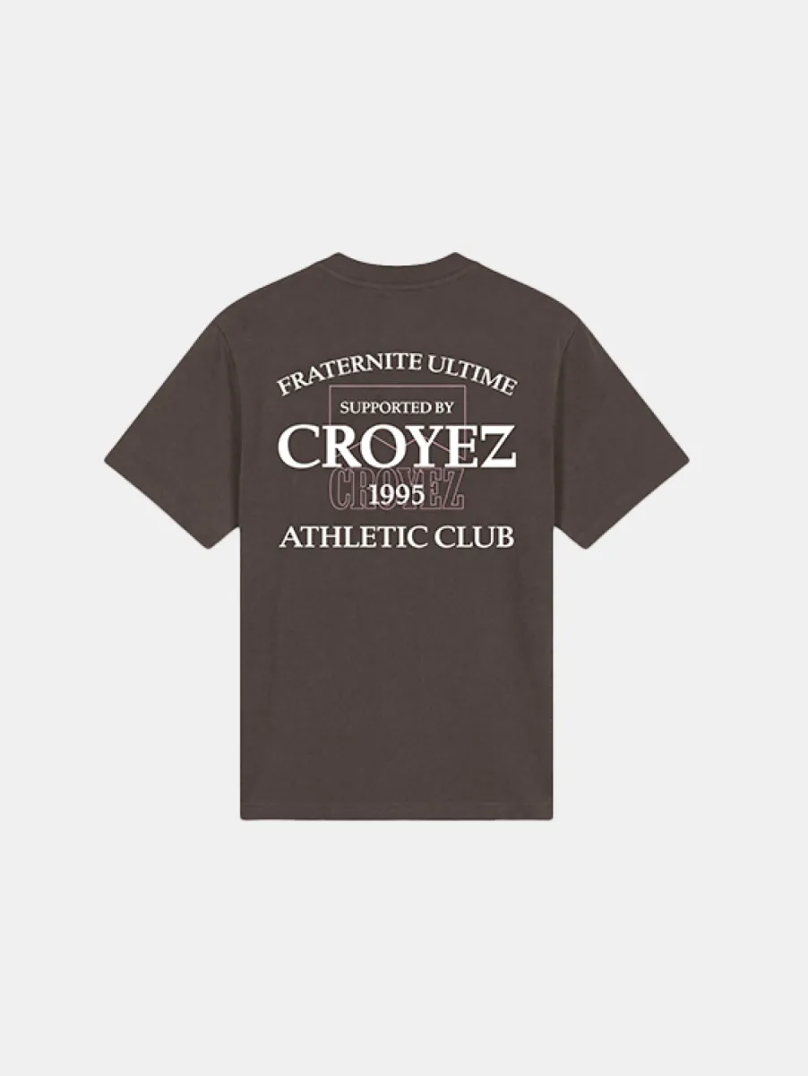 Croyez overlay fraternite t-shirt washed brown