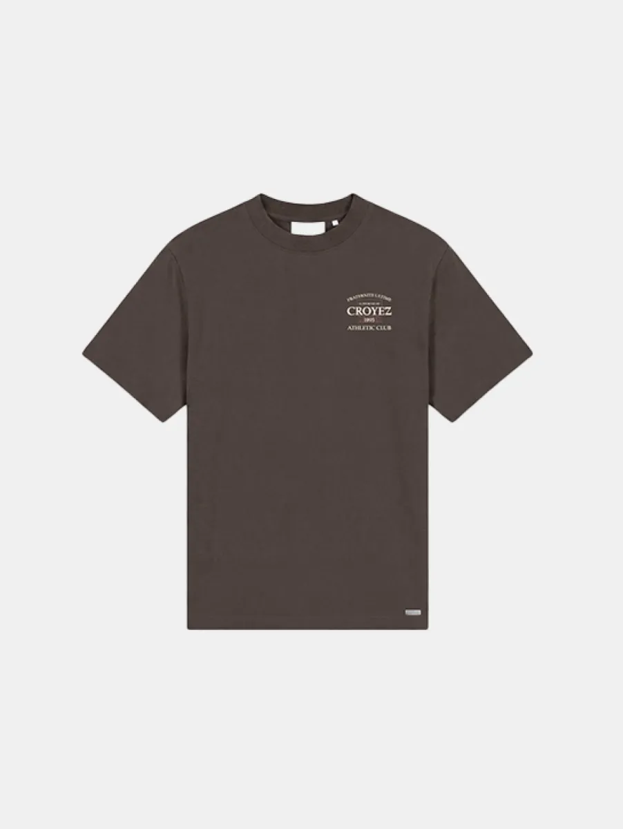 Croyez overlay fraternite t-shirt washed brown
