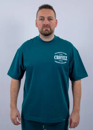 Croyez stamp t-shirt dark teal