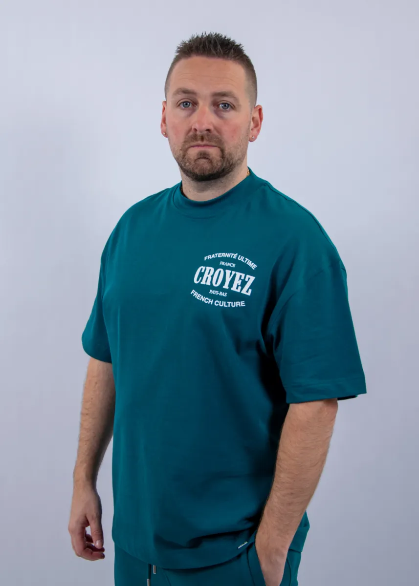 Croyez stamp t-shirt dark teal