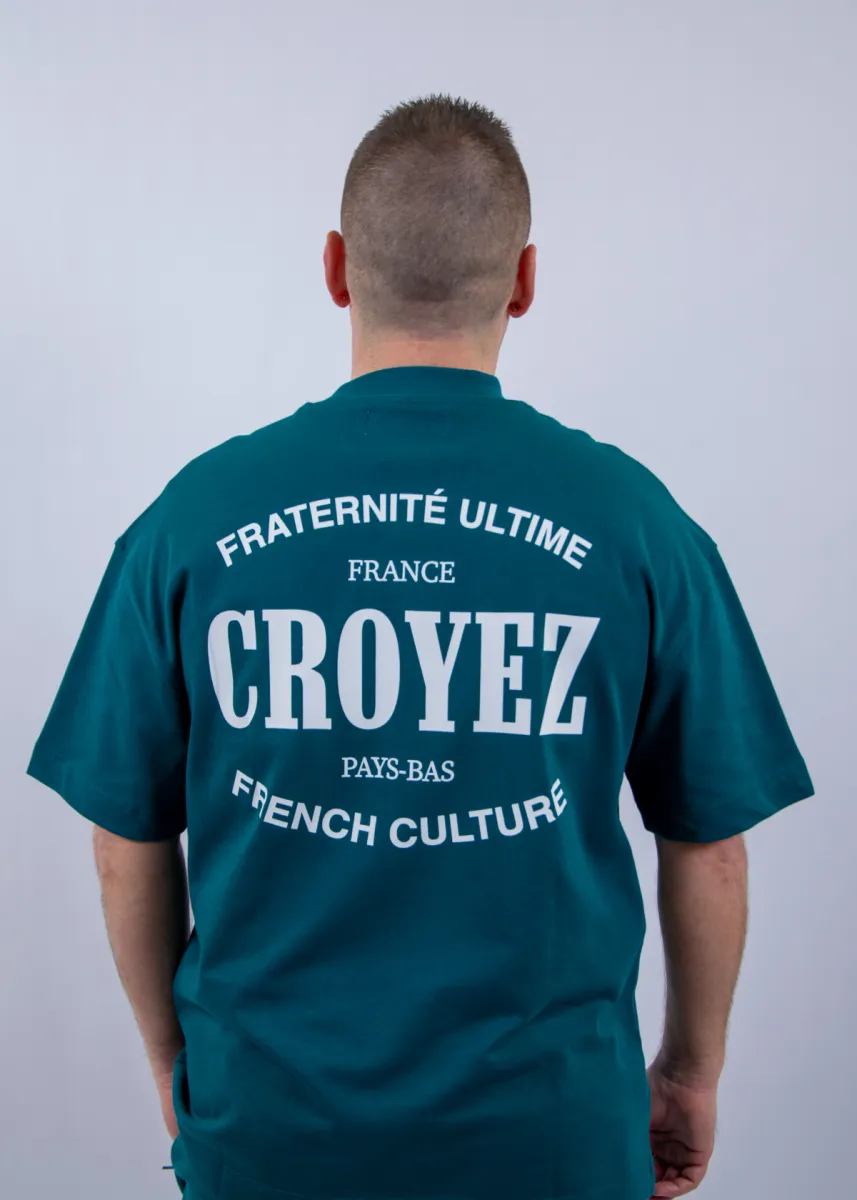 Croyez stamp t-shirt dark teal