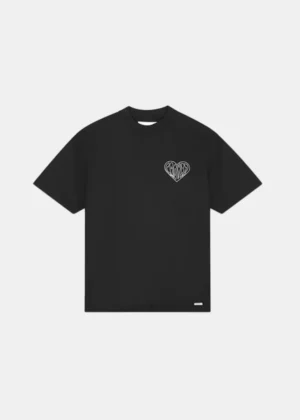 Croyez stitched heart t-shirt vintage black