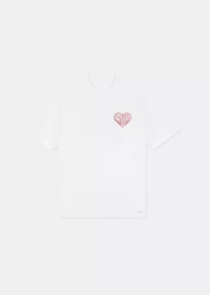 Croyez stitched heart t-shirt white