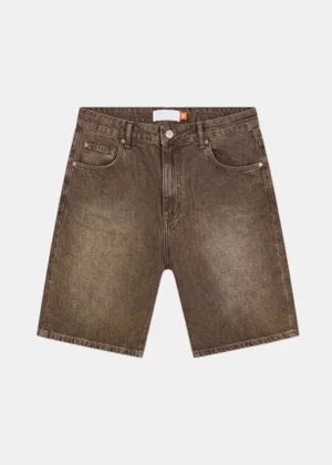 Croyez washed denim shorts washed brown