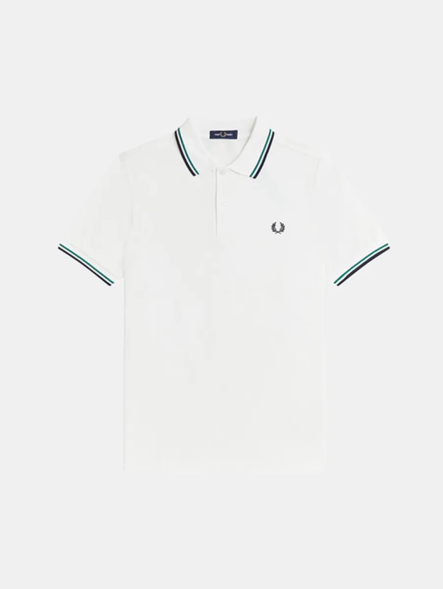 Fred Perry m3600 02c snow white/sport green/navy