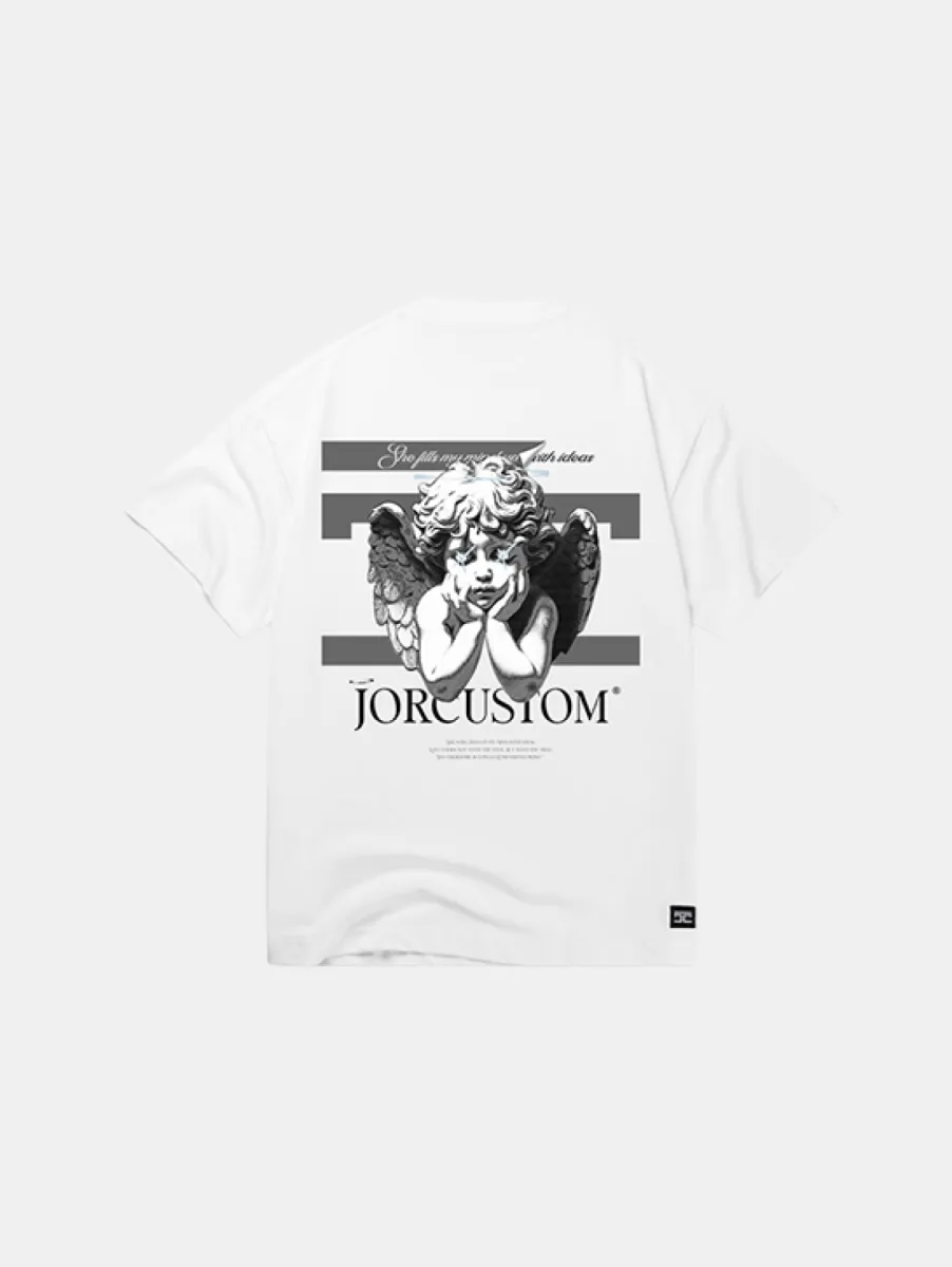 Jorcustom angel2.0 t-shirt white-acidgrey