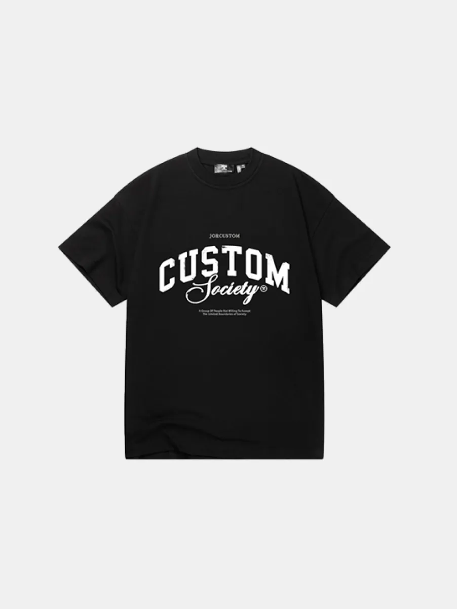 Jorcustom customsociety t-shirt black-black