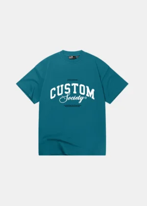 Jorcustom customsociety t-shirt teal-teal