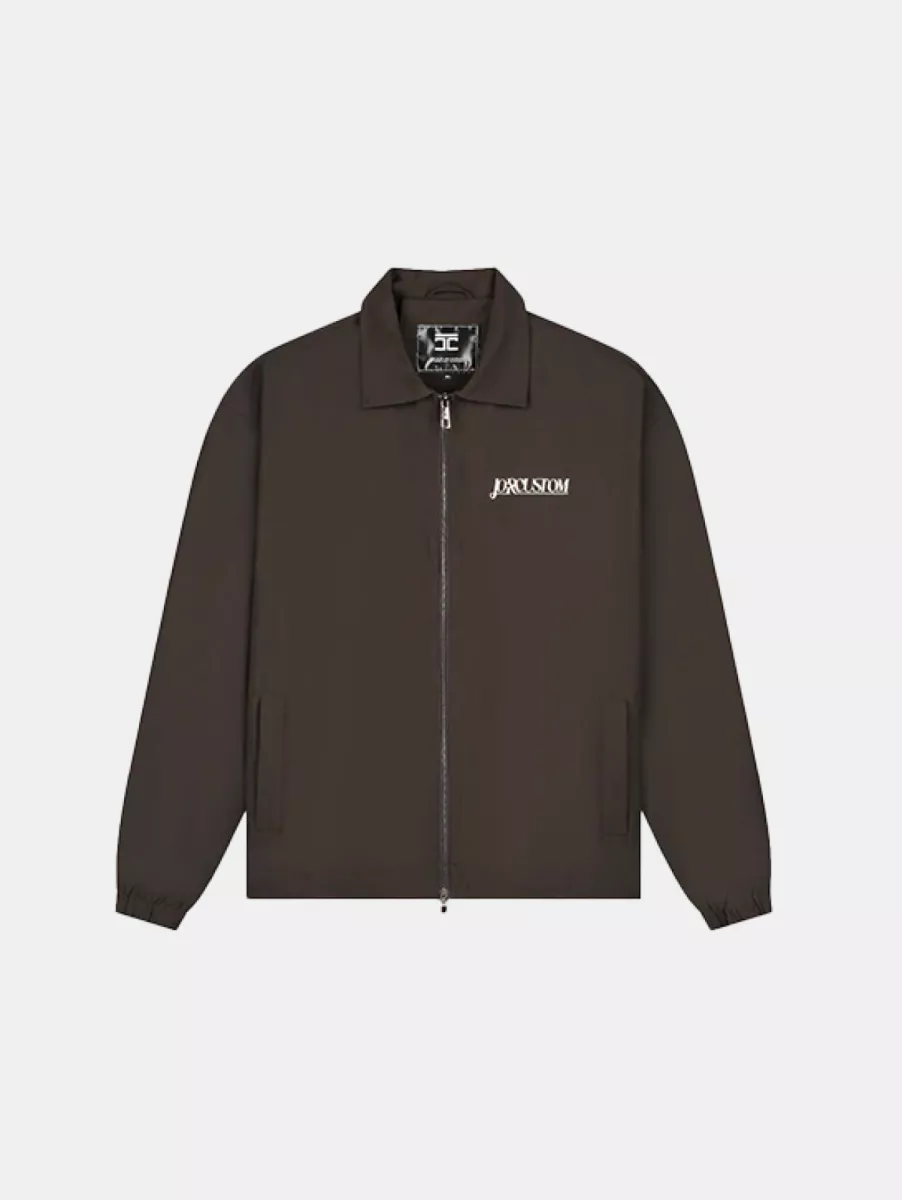 Jorcustom script coach jacket brown