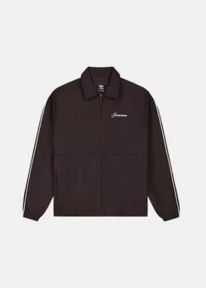 Jorcustom script tracksuit jacket brown