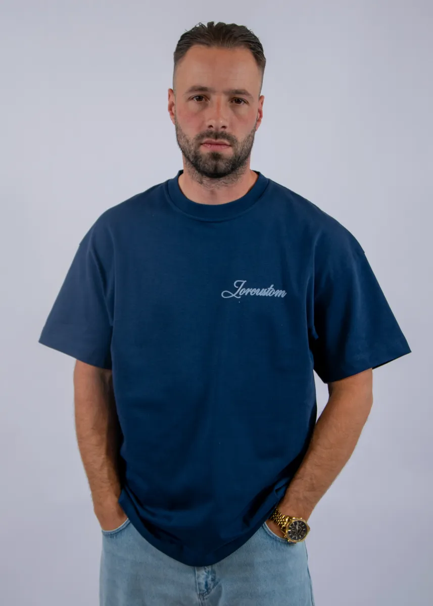 Jorcustom stitched loose fit t-shirt midnightblue