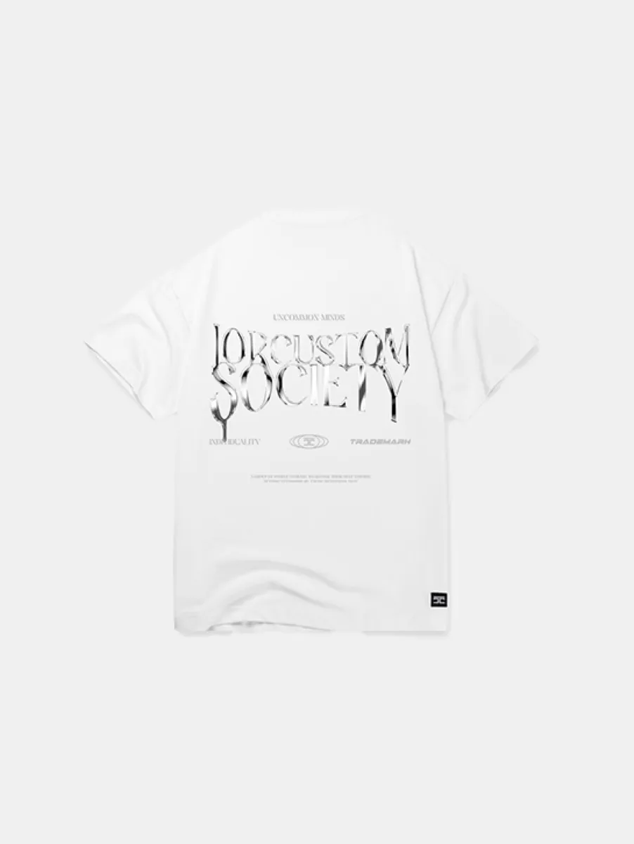 Jorcustom uncommonminds t-shirt white-greymelange