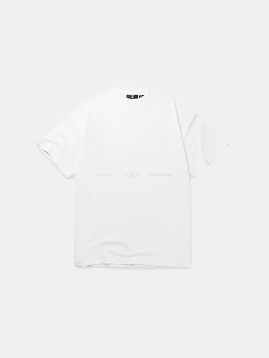 Jorcustom uncommonminds t-shirt white-lightblue