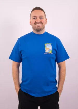 Malelions amalfi window t-shirt cobalt