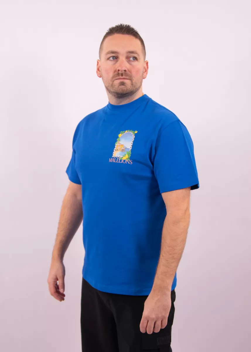 Malelions amalfi window t-shirt cobalt