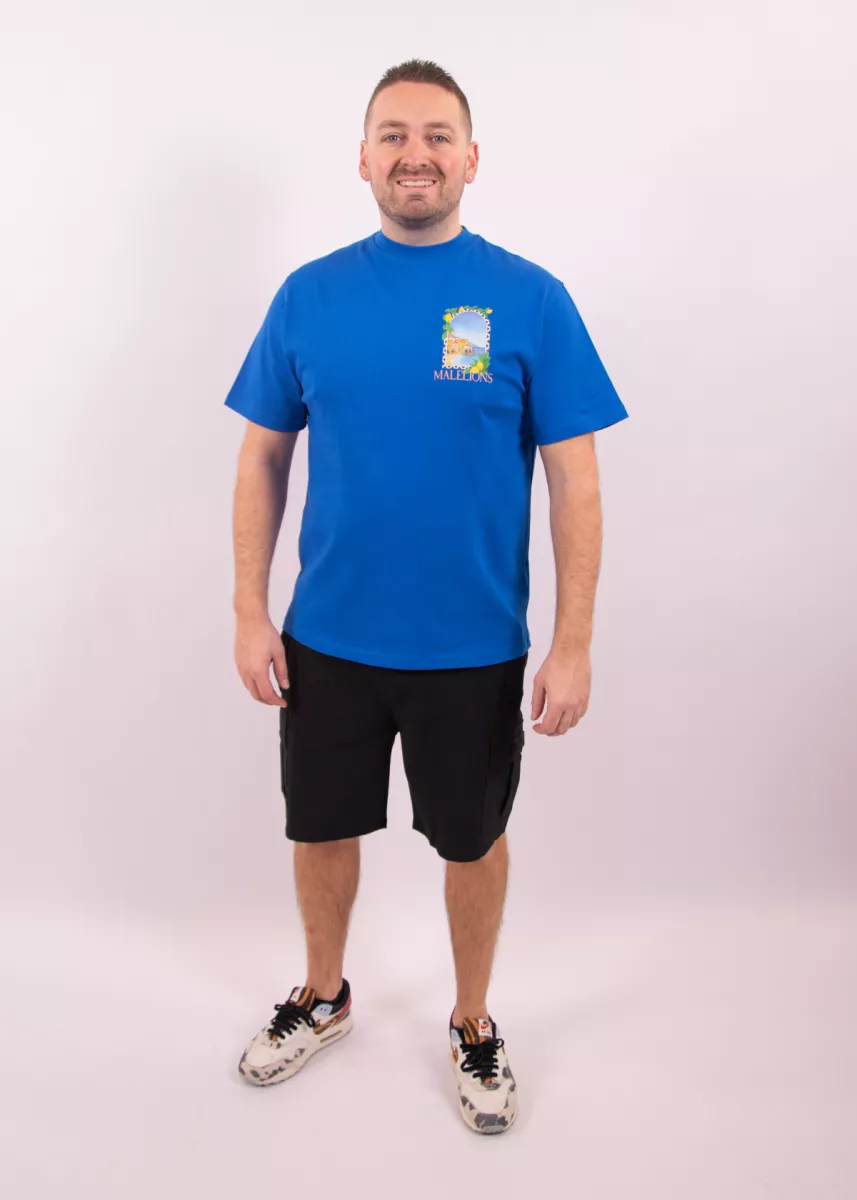Malelions amalfi window t-shirt cobalt