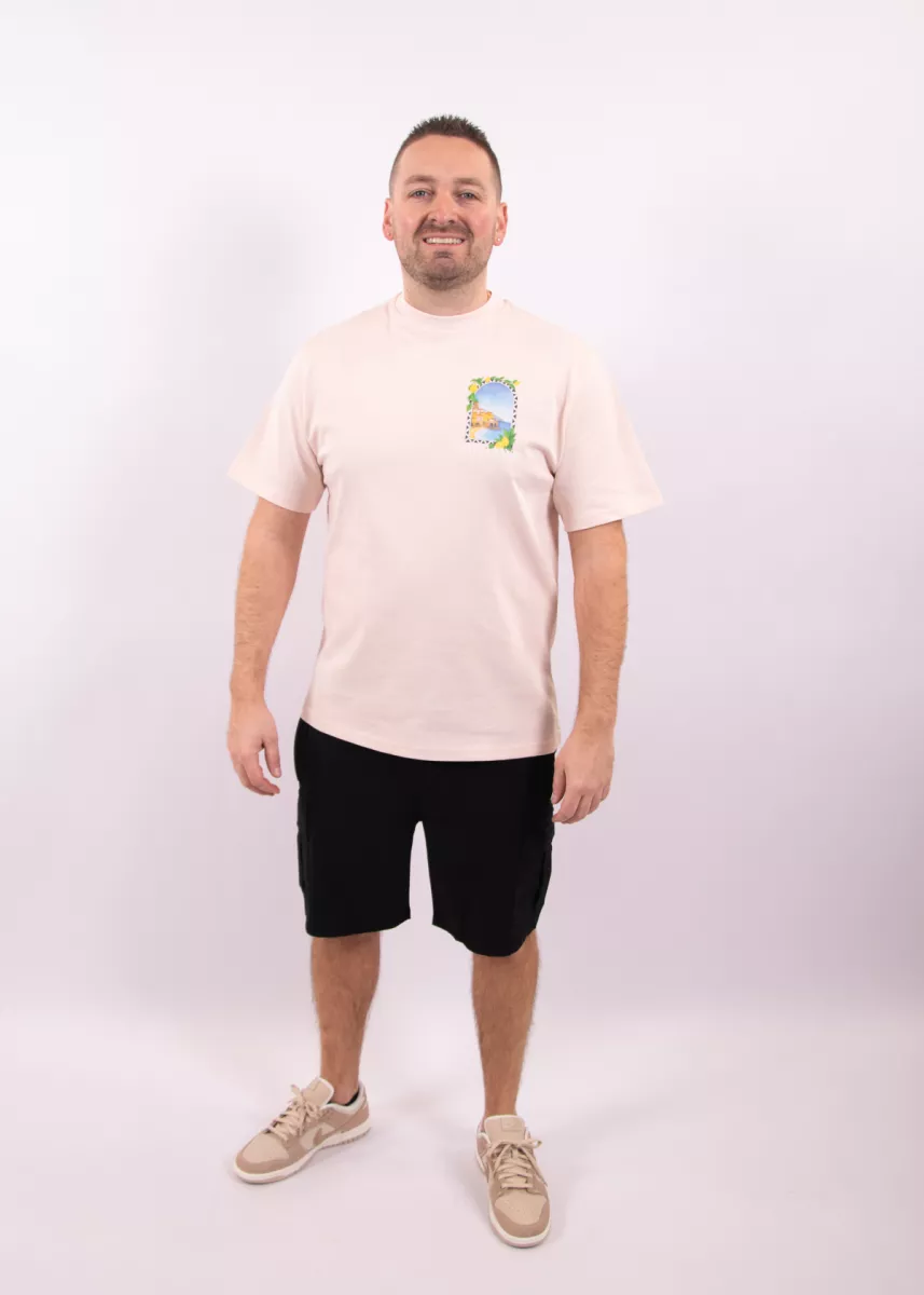 Malelions amalfi window t-shirt light pink
