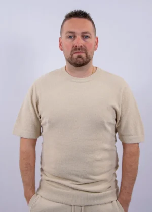 Malelions boucle t-shirt light taupe