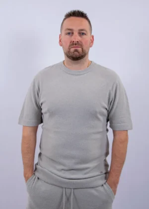 Malelions boucle t-shirt pearl grey