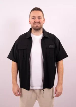Malelions capri zip shirt black