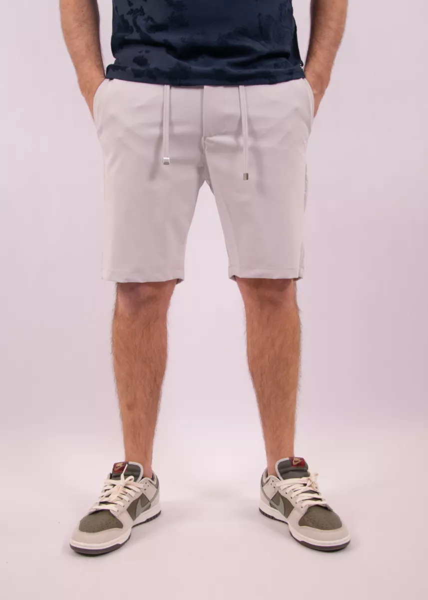 Malelions casual chino shorts pearl grey