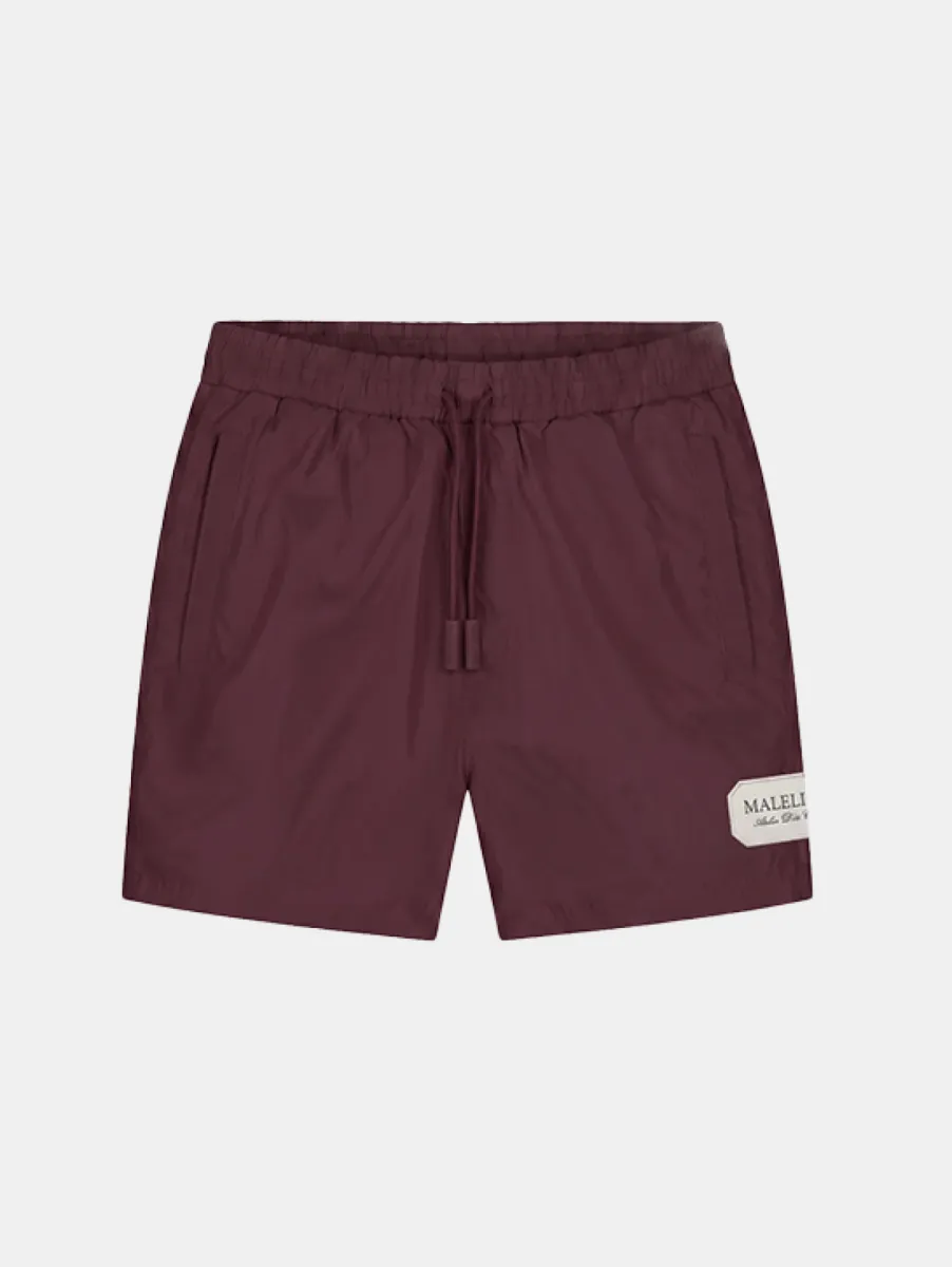 Malelions collection swim shorts burgundy