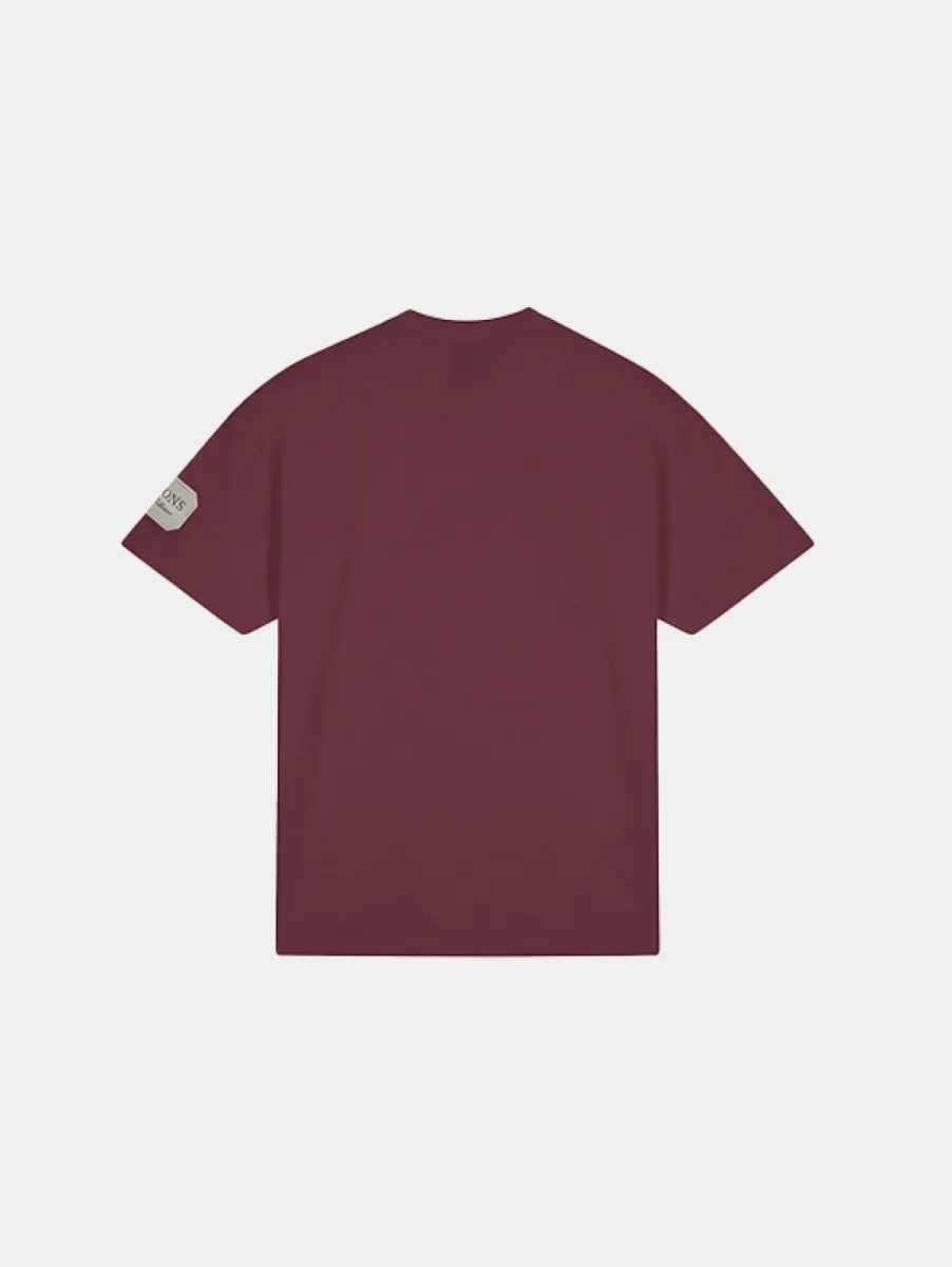 Malelions collection t-shirt burgundy