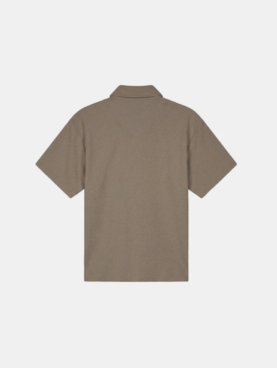 Malelions diagonal seersucker shirt dark sage