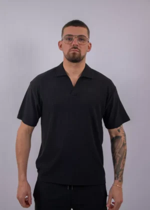 Malelions emblem seersucker buttonless p black