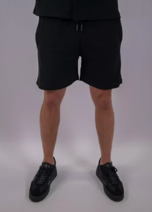 Malelions emblem seersucker shorts black