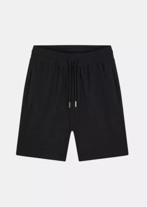 Malelions emblem seersucker shorts black