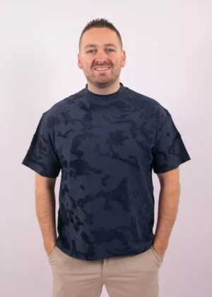 Malelions jacquard t-shirt navy