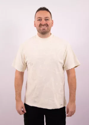Malelions jacquard t-shirt off-white