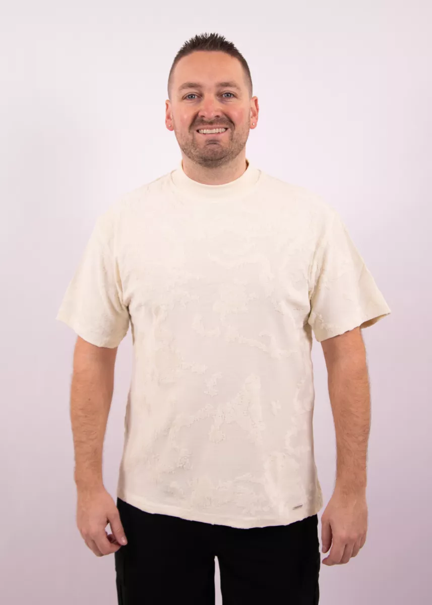 Malelions jacquard t-shirt off-white