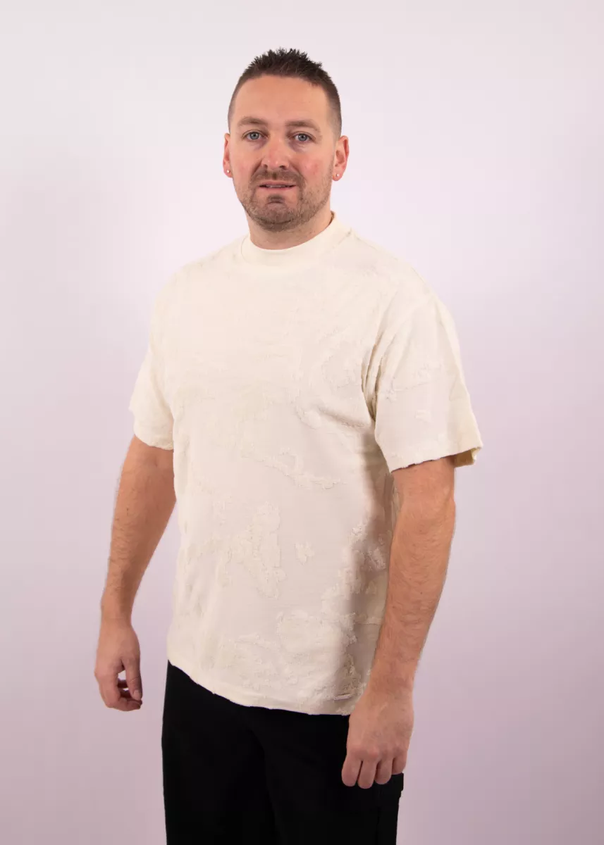 Malelions jacquard t-shirt off-white