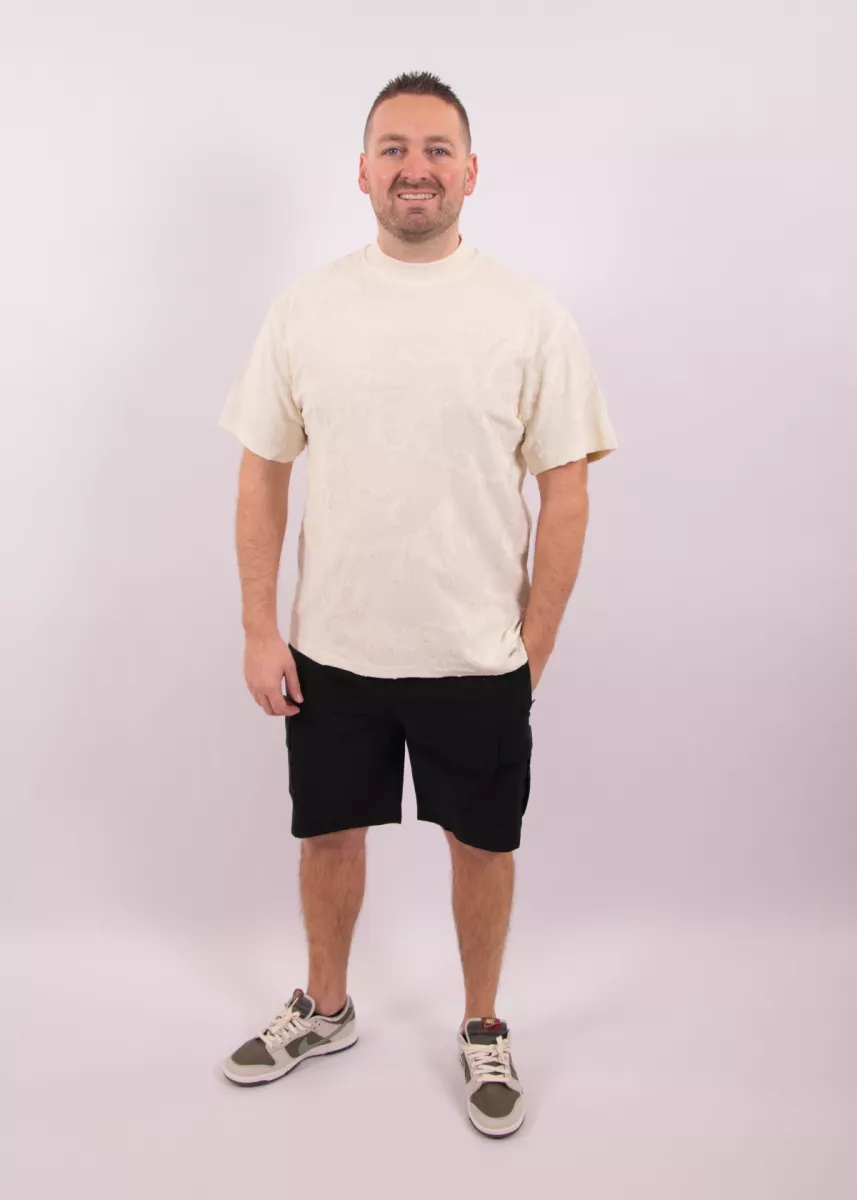 Malelions jacquard t-shirt off-white