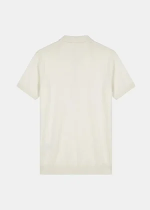 Malelions knitted zip polo off-white