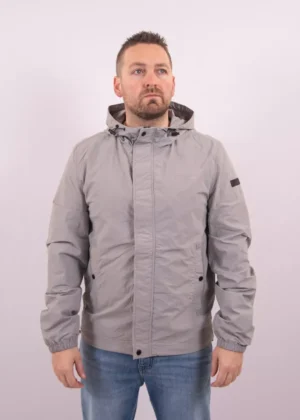 Malelions nylon windbreaker pearl grey