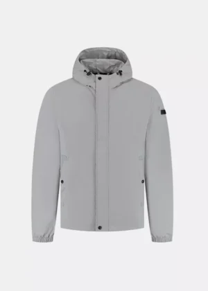 Malelions nylon windbreaker pearl grey