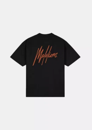 Malelions oversized striped signature t- black