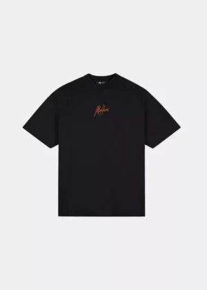 Malelions oversized striped signature t- black