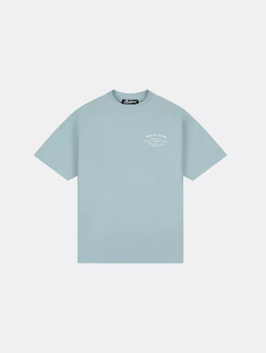 Malelions permanent vacation t-shirt ice blue