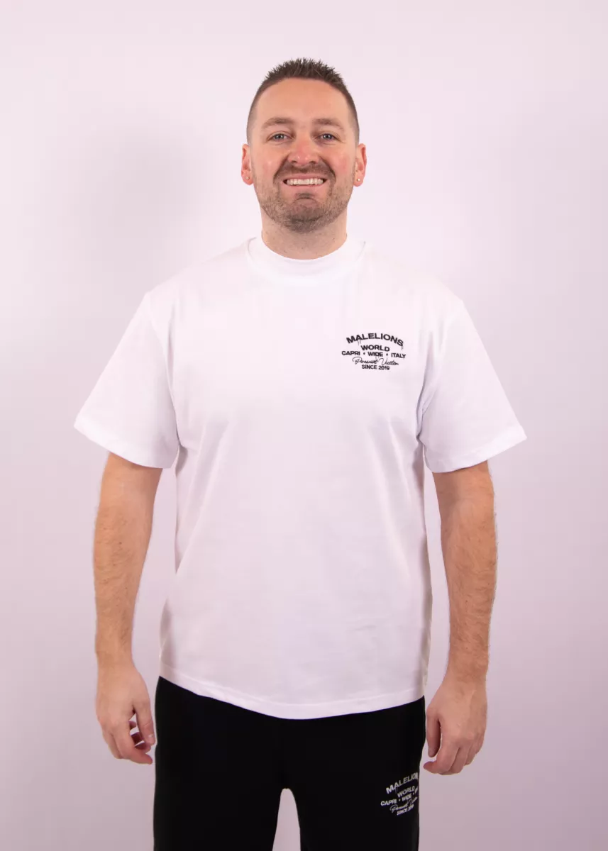 Malelions permanent vacation t-shirt white