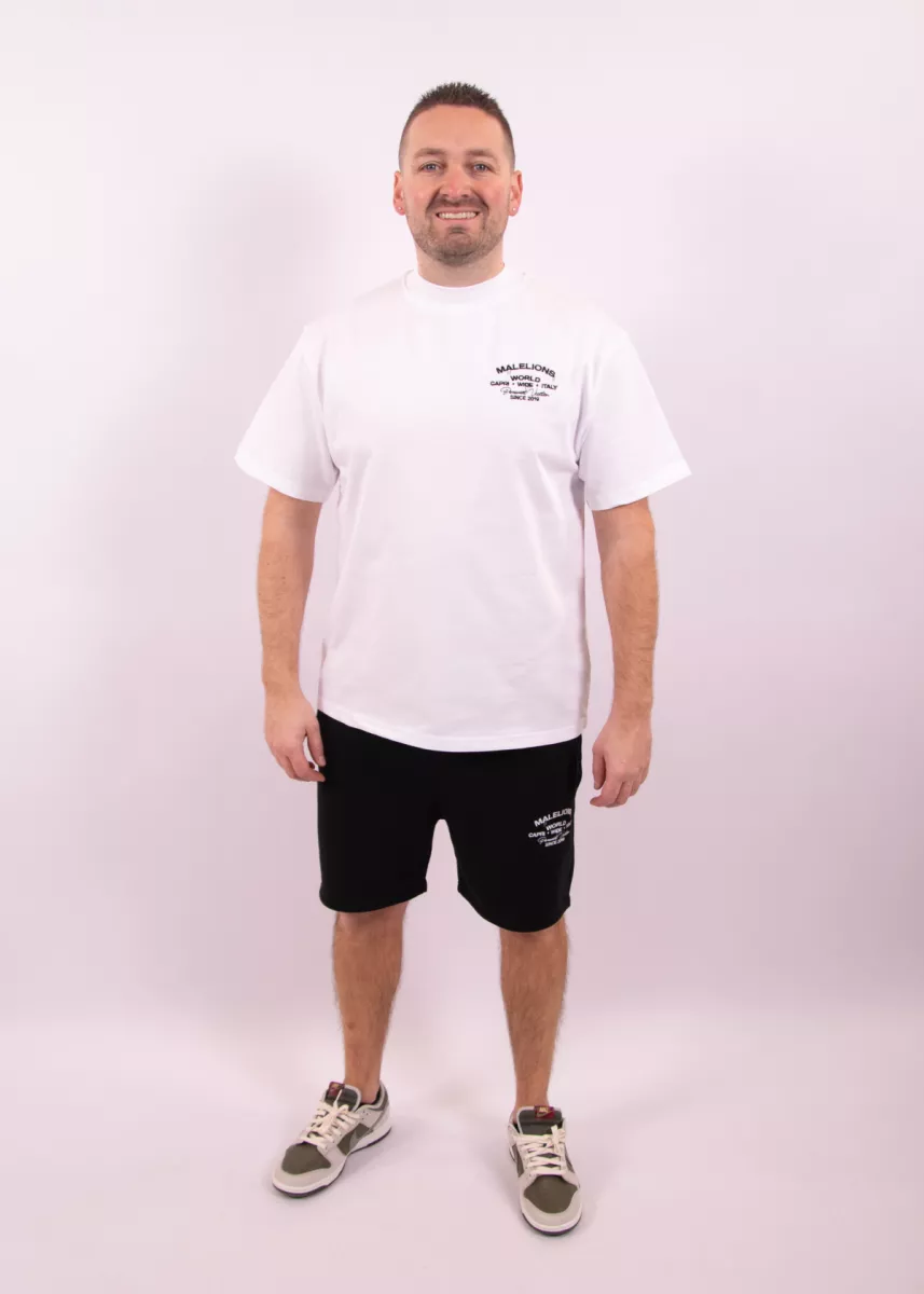 Malelions permanent vacation t-shirt white