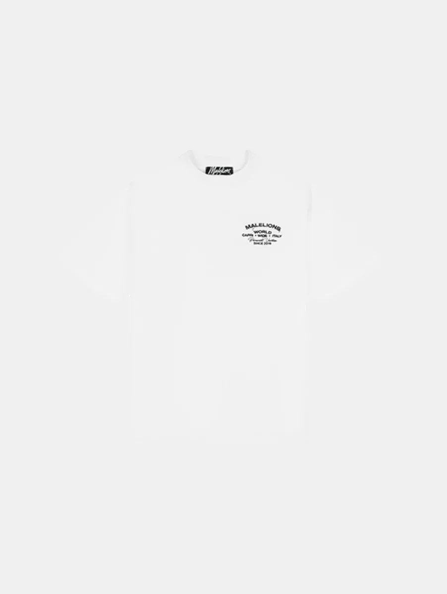 Malelions permanent vacation t-shirt white