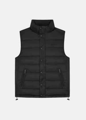 Malelions placket padded vest black