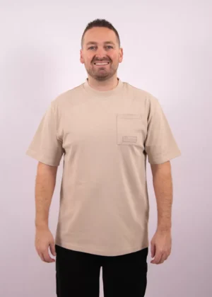 Malelions pocket t-shirt light taupe