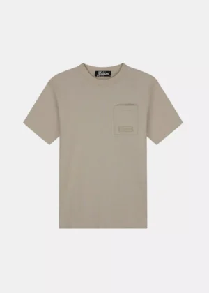 Malelions pocket t-shirt light taupe