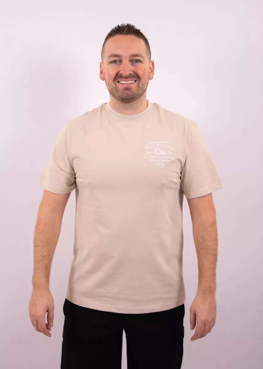 Malelions riviera t-shirt light taupe